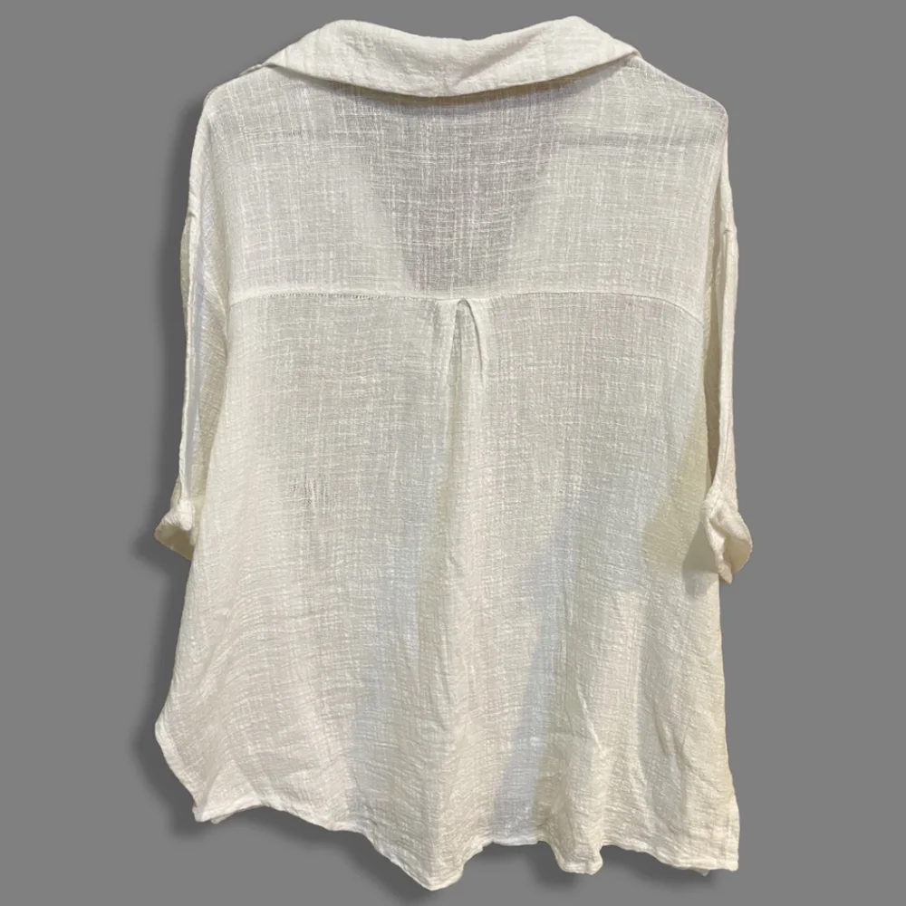 White Formal Linen Shirt - Picture 2 of 5